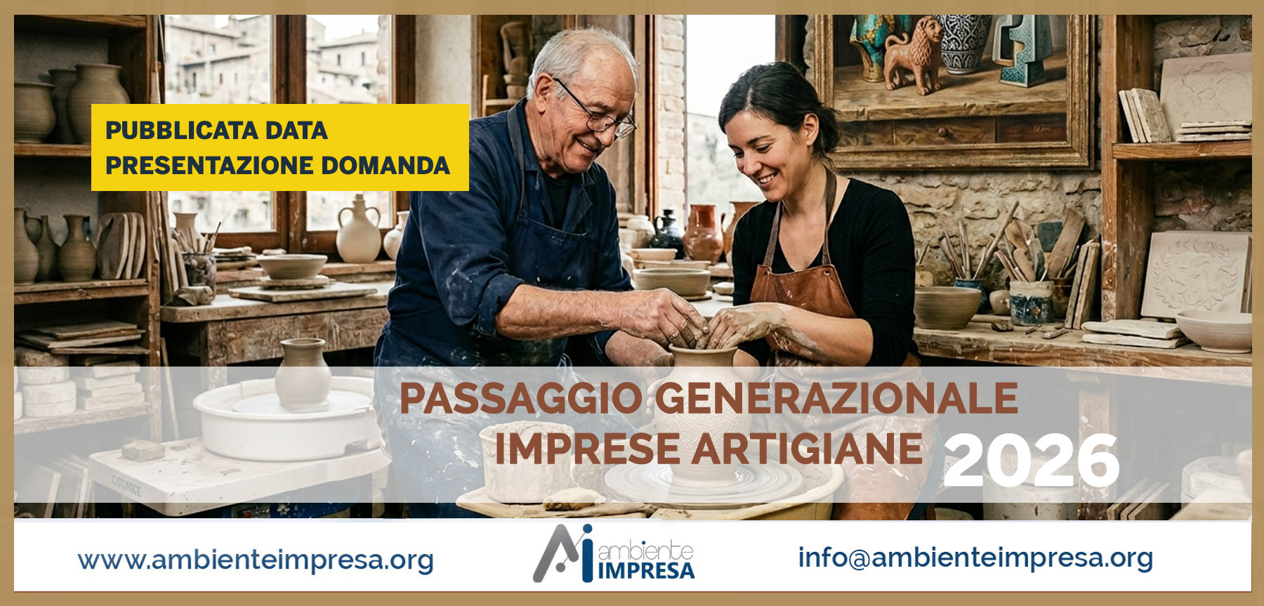 Passaggio Generazionale Imprese Artigiane 2026_ Ambiente Impresa srl - Finanza Agevolata Cagliari