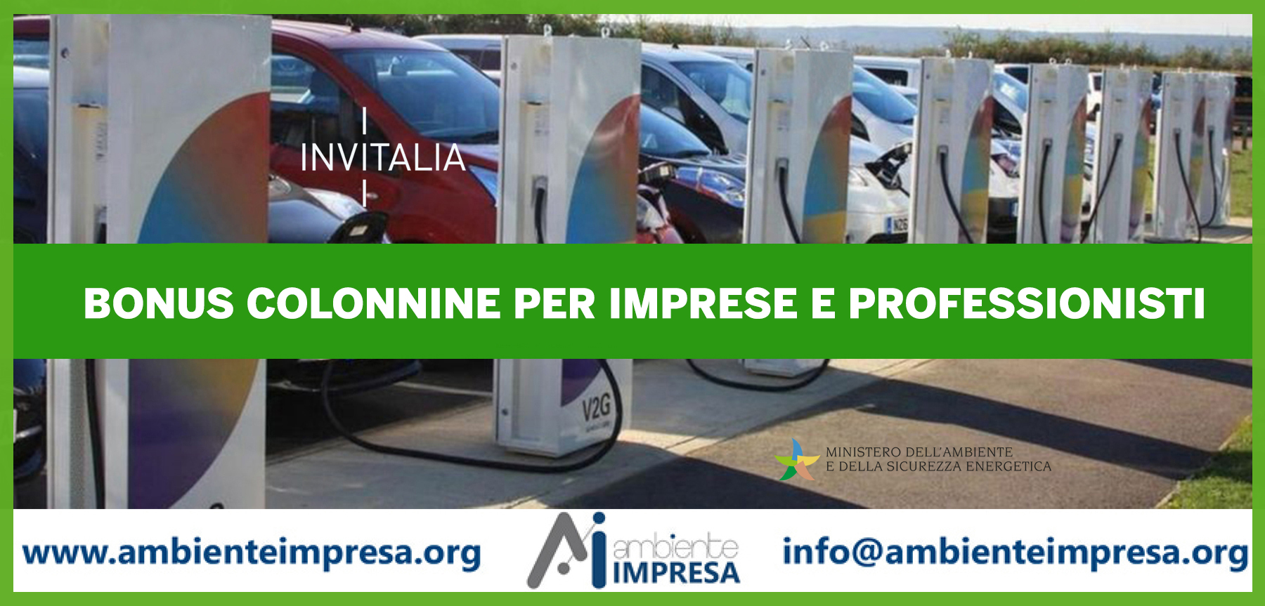 Bonus Colonnine per imprese e professionisti - MASE - INVITALIA - Ambiente Impresa srl - Cagliari