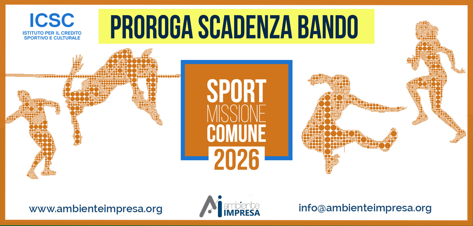 Sport Missione Comune 2026 - Ambiente Impresa srl -Cagliari - Finanza Agevolata Sport Missione Comune 2026 - Ambiente Impresa srl -Cagliari - Finanza Agevolata