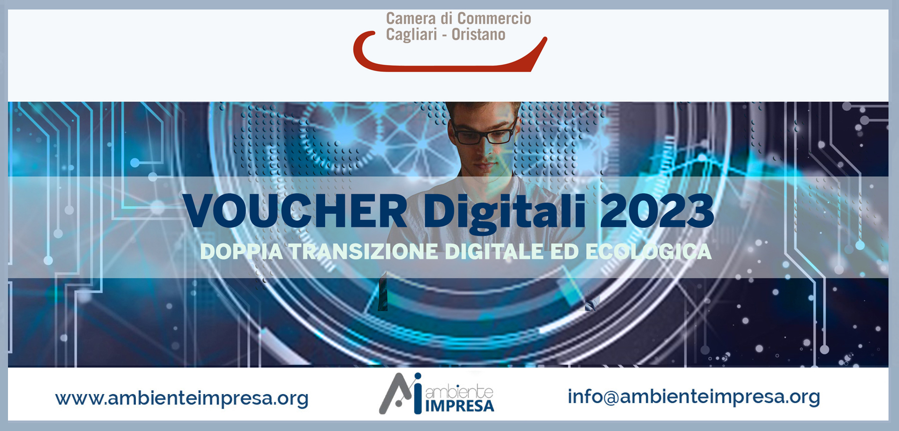 Voucher Digitali 2023 - Camera di commercio Ca - OR -  Ambiente Impresa srl - Cagliari