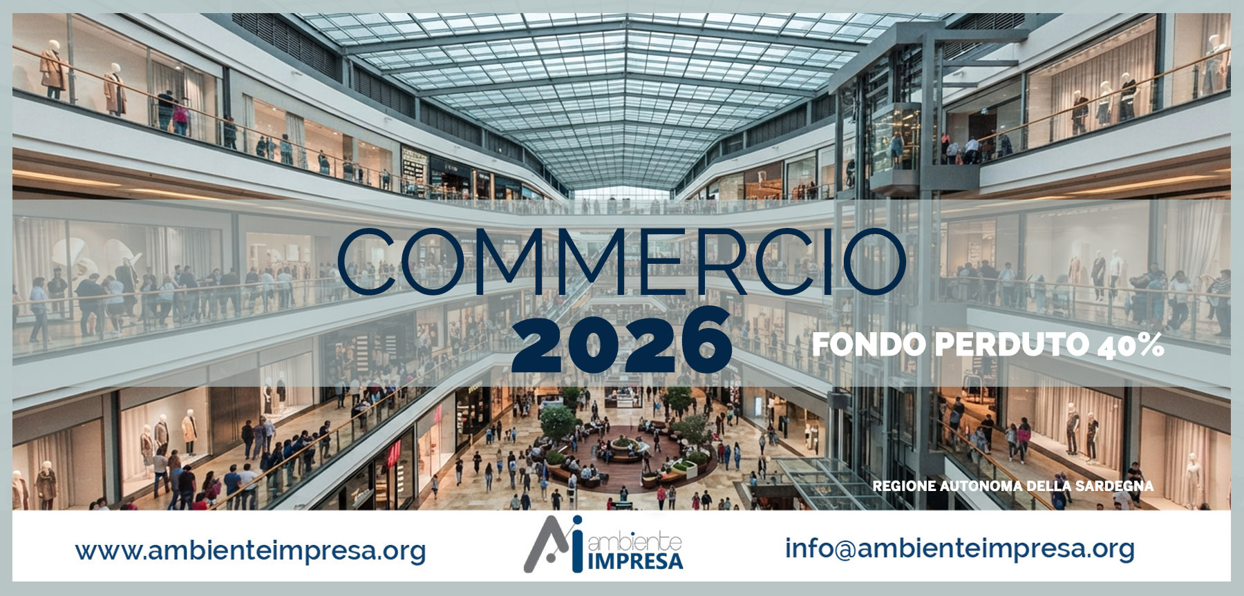COMMERCIO  2026 - Ambiente Impresa srl - Finanza Agevolata - Cagliari